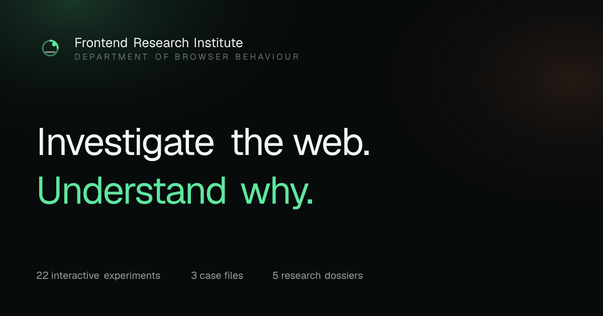 Frontend Research Institute website