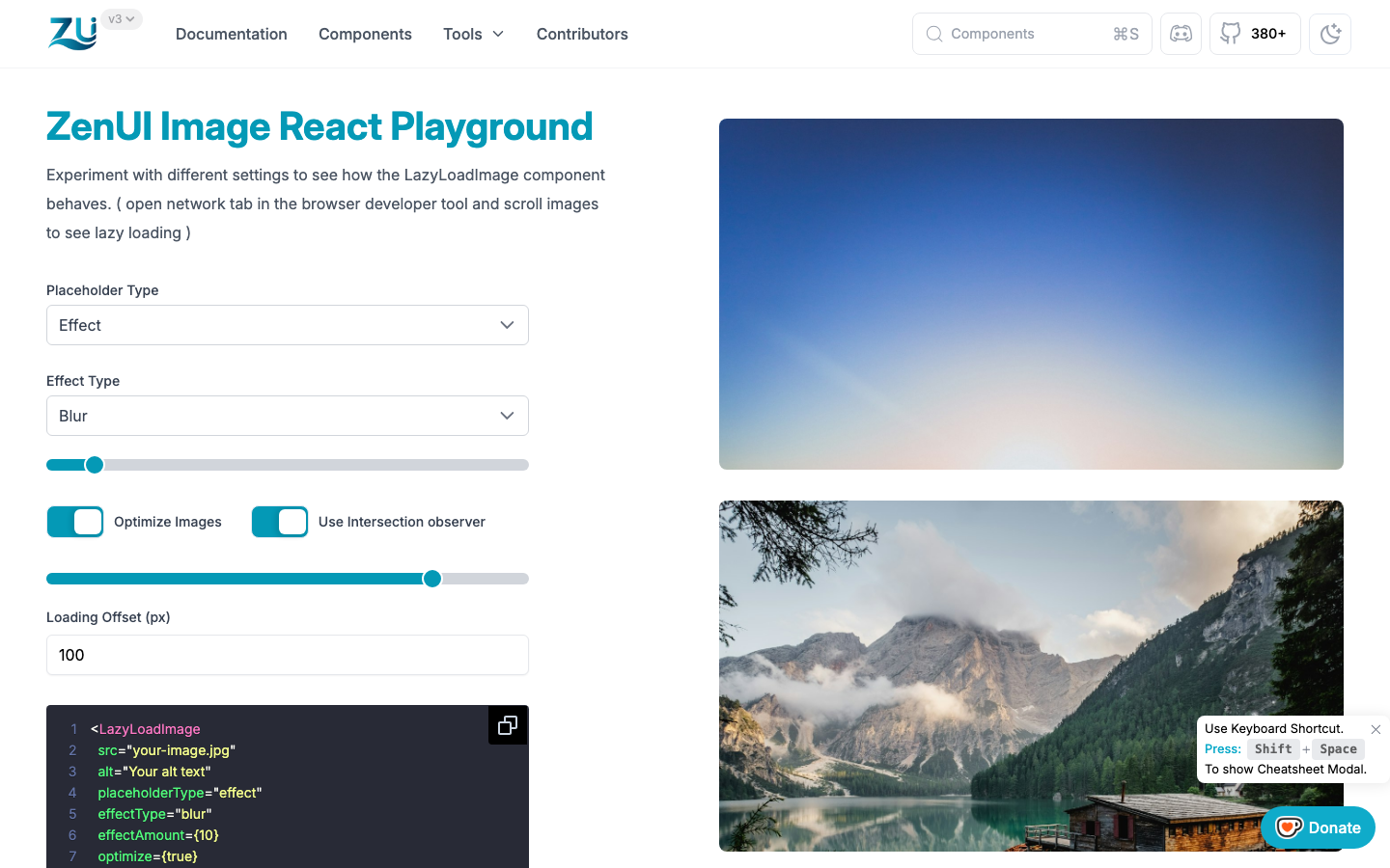 ZenUI Image website